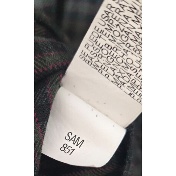 Zara Checkered Gingham Shift Dress Large Black Green Tartan Pencil Half Sleeve - Picture 14 of 15